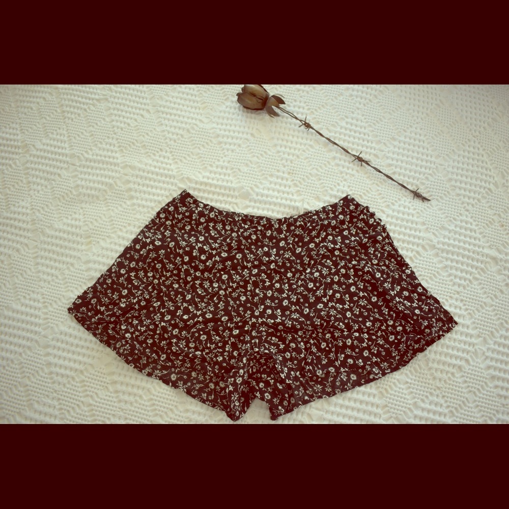 Black & White Floral Shorts